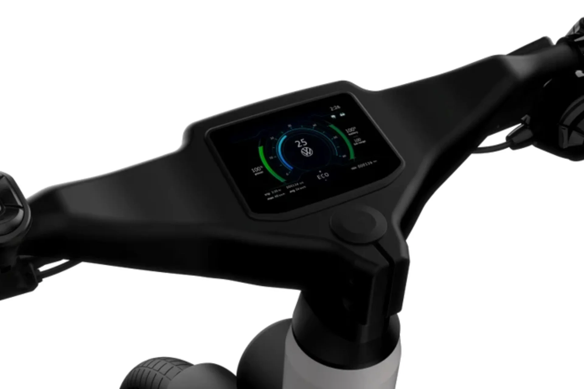 Render showing the display of the Volkswagen eBike