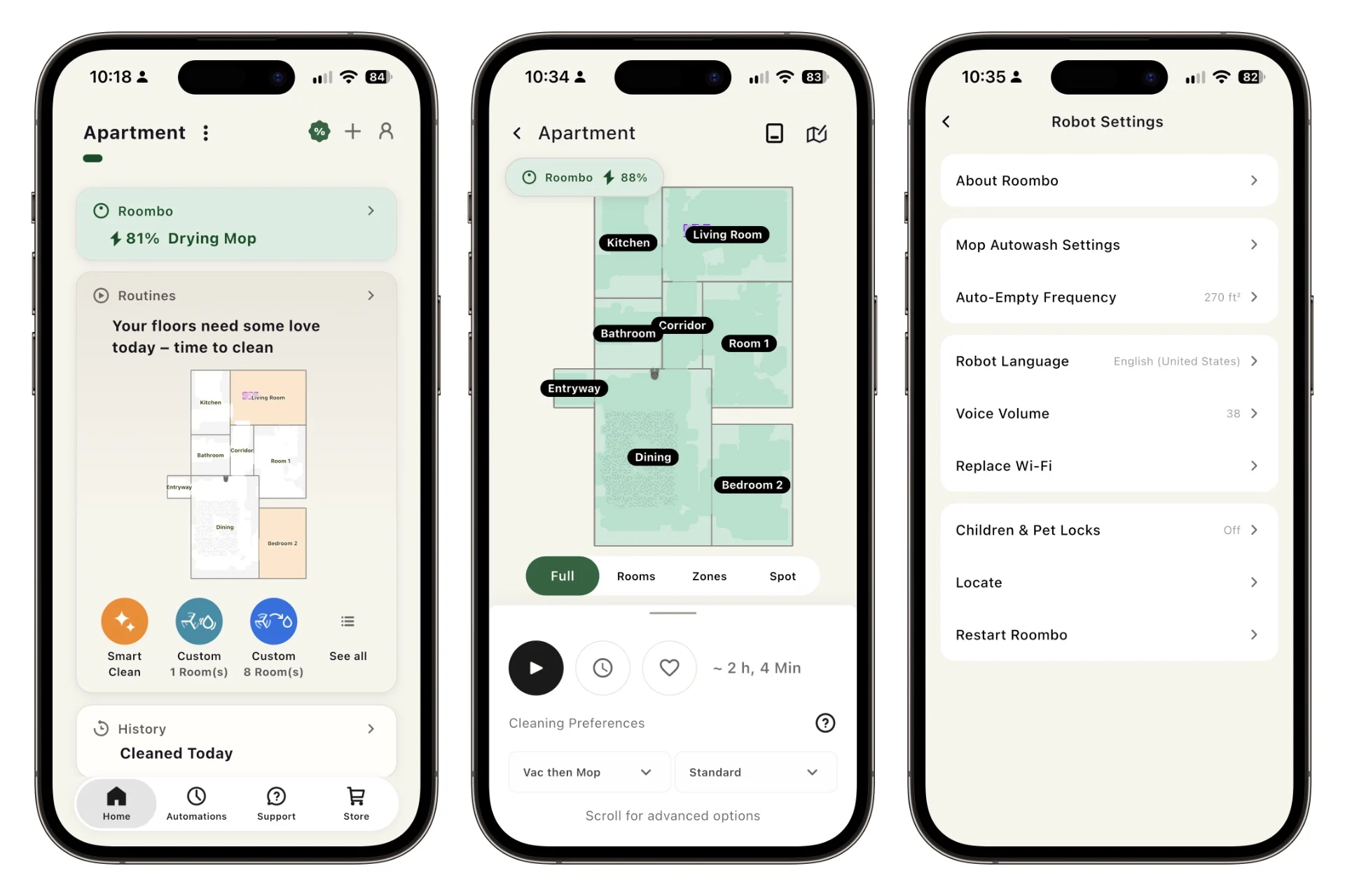 Roomba Max 775 App Views