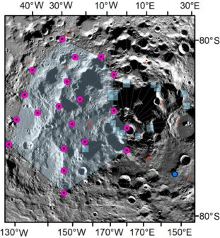 Moonquake Epicenters Diagram